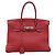 Hermès Borsa a mano HERMES Star Mark Birkin 30 in pelle Taurillon Rossa Argento Auth LN222SM Rosso - vista 13