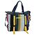 LOEWE Tote Bag Wolle 2way Blau Silber Auth 203705M