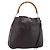 Borsa a tracolla GUCCI Bamboo in pelle 2way marrone scuro oro 001 0166 1577 Auth LN160