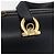 Borsa Salvatore Ferragamo Gancini in pelle blu navy e oro autentica 206360 D'oro - vista 20