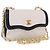 Borsa a tracolla CHANEL Matelasse con catena in pelle d'agnello Bianco e Oro CC Auth 206300SAV D'oro