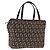 FENDI Zucchino Canvas Handtasche Brown 8BN105 Auth ka6325 Braun
