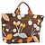 Bolso Tote Miu Miu Canvas Brown Gold Tone Auth bs37123 Castaño