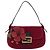 Borsa a tracolla FENDI Mamma Baguette in lana rossa e oro 8BR180 Auth 206269SM - vista 13