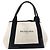 BALENCIAGA Navy Cabas Tragetasche aus Canvas Weiß Schwarz 339933 Auth bs37238 - Ansicht 13