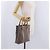 Borsa a mano Christian Dior Trotter Canvas Marrone Oro Auth ka6338V D'oro - vista 26