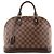 LOUIS VUITTON - Borsa a mano Louis Vuitton Alma PM in tela damier ébène Marrone