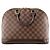 LOUIS VUITTON - Borsa a mano Louis Vuitton Alma PM in tela damier ébène Marrone - vista 3