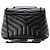 Autre Marque SAINT LAURENT - Borsa a tracolla Loulou Small Saint Laurent in pelle liscia nera Nero - vista 3