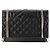 Autre Marque SAINT LAURENT - Borsa a tracolla Envelope Small Saint Laurent in pelle grana grossa nera Nero - vista 3