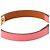HERMÈS - Bracciale Rivale Hermès in pelle liscia rosa (T3) - vista 3