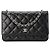 CHANEL - Borsa a tracolla Wallet On Chain Classic/Timeless Chanel in pelle caviar nera Nero