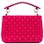 Valentino Garavani VALENTINO - Borsa a tracolla Valentino Rockstud Spike in velluto rosa - vista 3