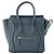 Céline CELINE - Borsa a mano Luggage Micro Celine in pelle grana blu canard