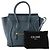Céline CELINE - Borsa a mano Luggage Micro Celine in pelle grana blu canard - vista 9