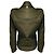Autre Marque Giacca Moto Frame in pelle di agnello Deep Moss Verde - vista 3