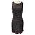 Vestido sin mangas de tweed borgoña / gris Dolce & Gabbana