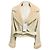 Autre Marque Fleurette Pearl Shearling-Jacke mit Gürtel Beige