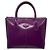 Borsa tote Tod's in pelle lucida viola con doppio manico superiore