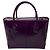 Borsa tote Tod's in pelle lucida viola con doppio manico superiore - vista 3