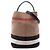 Borsa a secchiello satchel Burberry Ashby Medium Mega Check Canvas Marrone