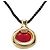 Collana con pendente a forma di flacone di profumo Hermès placcato oro e laccato Gold D'oro - vista 2