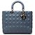 Autre Marque Lady Dior Large Satchel aus Lammleder Cannage in Blau