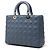 Autre Marque Lady Dior Large Satchel aus Lammleder Cannage in Blau - Ansicht 2