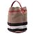 Borsa a secchiello satchel Burberry Ashby Medium Mega Check Canvas Marrone - vista 2