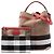 Borsa a secchiello satchel Burberry Ashby Medium Mega Check Canvas Marrone - vista 7