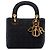 Autre Marque Borsa Lady Dior Mini in nylon nero Microcannage