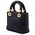 Autre Marque Borsa Lady Dior Mini in nylon nero Microcannage - vista 2