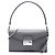 Prada Mini Saffiano Lux Sound Lock Satchel Grau