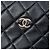 Borsa a tracolla Chanel Mini in pelle di agnello matelassé nera con catena Nero - vista 5