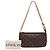 Borsa a tracolla Louis Vuitton Monogram Pochette Accessoires Marrone - vista 7
