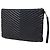 Autre Marque Borsa clutch porta documenti Saint Laurent in pelle blu con monogramma e chevron - vista 2