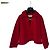 Abrigo Céline Rojo de Lana Oversize con Botones Horsebit Dorados Multicolor