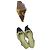 Chanel Ballerine Slingback in Tweed Verde Taglia 35 Multicolore