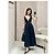 Autre Marque Dior Kleid aus schwarzem Denim plissiert Mehrfarben - Ansicht 9