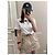 Gonna Miu Miu Beige in Nylon con Logo Multicolore - vista 8