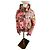 Giacca puffer John Galliano con stampa floreale patchwork e bordo in pelliccia Marrone Rosa Rosso Multicolore Verde