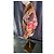 Giacca puffer John Galliano con stampa floreale patchwork e bordo in pelliccia Marrone Rosa Rosso Multicolore Verde - vista 6