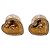 Pendientes Chanel CC Corazón con Cristales Dorado