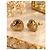 Pendientes Chanel CC Corazón con Cristales Dorado - vista 2