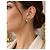 Pendientes Chanel CC Corazón con Cristales Dorado - vista 4
