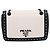 Prada Chain Flap Studded Glace Calf Small Blanco