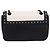 Prada Chain Flap Studded Glace Calf Small Blanco - vista 2