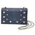 Borsa a tracolla in pelle con catena Jimmy Choo Blu navy
