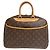 Louis Vuitton Bowling Vanity Printed Tuffetage with Leather Braun