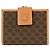 Céline Celine Bifold Triomphe Coated Canvas Compact Marrom
